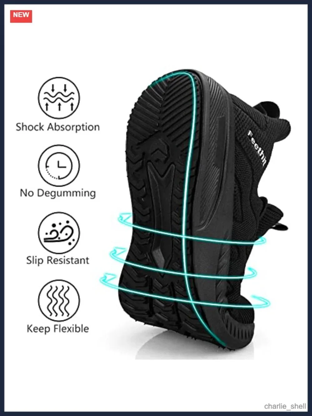 Mens Non Slip Walking Sneakers Athletic Gym Tennis Running Shoes
